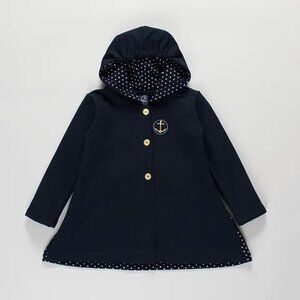 Sailor Tom Polka Dot Blazer Cape Hooded Top Long Sleeve